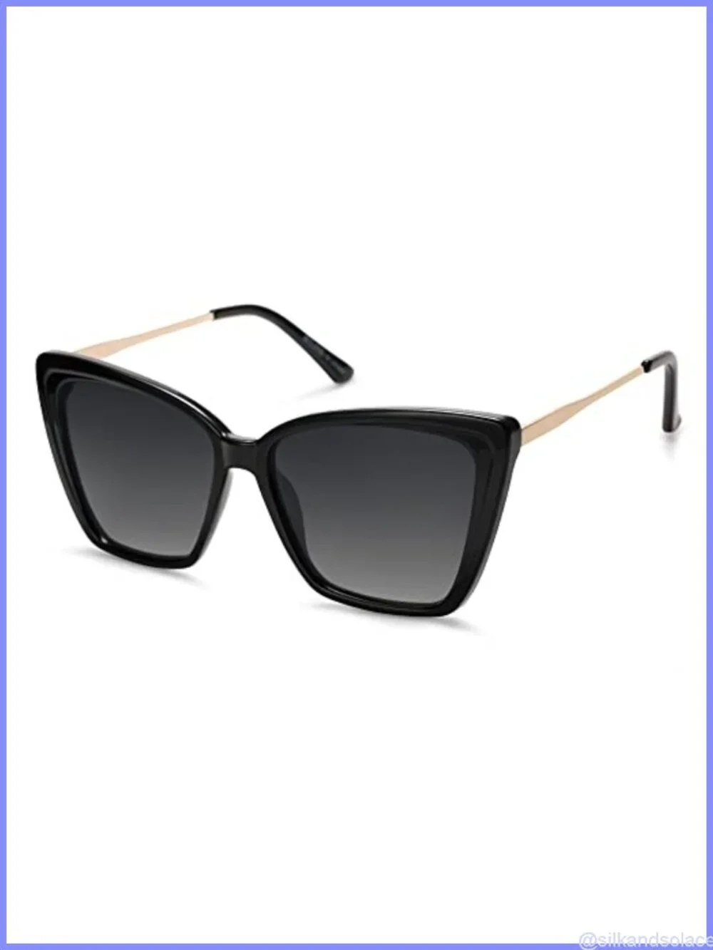 Polarized Oversized Square Cat Eye Sunglasses UV Protection